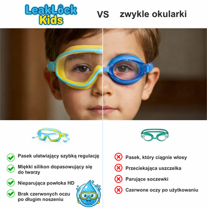 LeakLock Kids Swim Goggles – Anti-Fog & Leak-Proof Swimming Goggles for Children