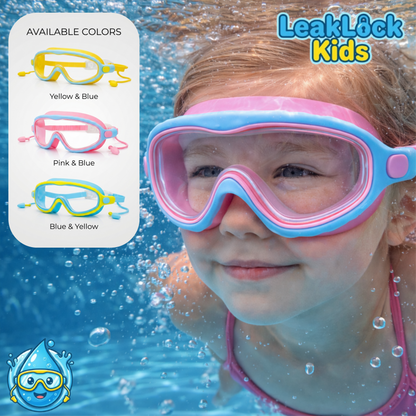 LeakLock Kids Swim Goggles – Anti-Fog & Leak-Proof Swimming Goggles for Children